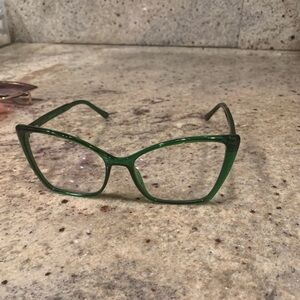Blue Light Green Cat-Eye Glasses
